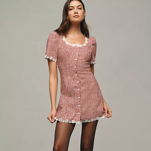 Reformation Anabella Dress Red - Size 6 - Picture 3 of 4